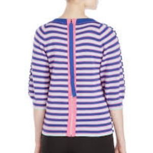 SONIA by Sonia Rykiel Back Zip Striped Sweater 💕